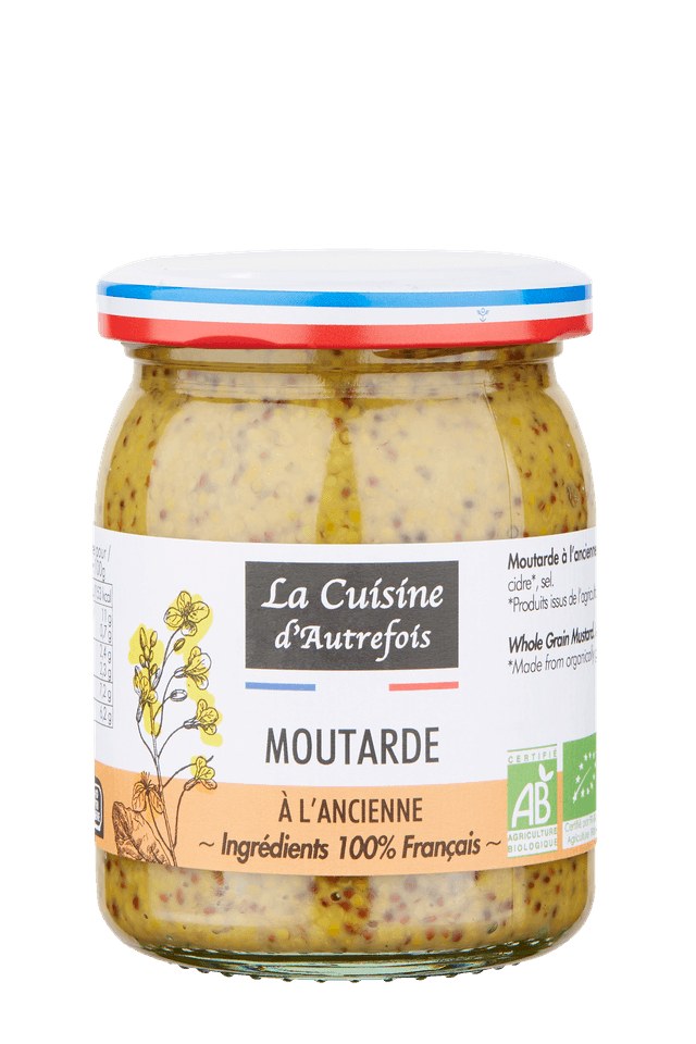 Moutarde à l&#039;ancienne de dijon 100% origine france Bio 210g
